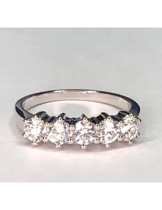 SORTIJA ORO BLANCO CON 5 DIAMANTES 2