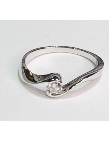 SOLITARIO ORO BLANCO Y DIAMANTE