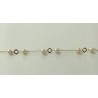 PULSERA ORO COMUNIÓNCON PERLAS Y CUADRADITO FLOR
