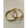 PENDIENTES ARO TALLADOS PLATA BAÑADA