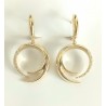 PENDIENTES ORO AMARILLO Y BRILLANTES LARGOS