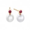PENDIENTES P.DURAN PEARLCON RUBI