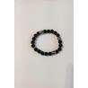 PULSERA CÁCERES CON PIEDRA VOLCANICA Y PLATA 