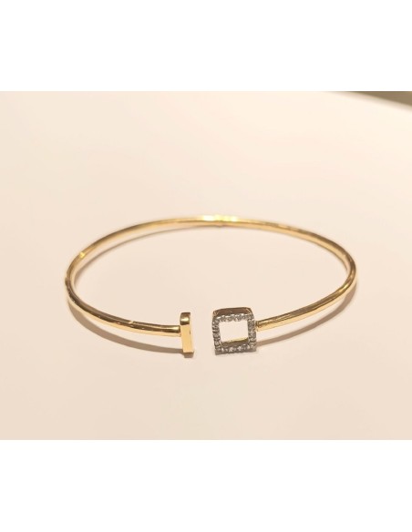 BRAZALETE ORO AMARILLO Y BRILLANTES