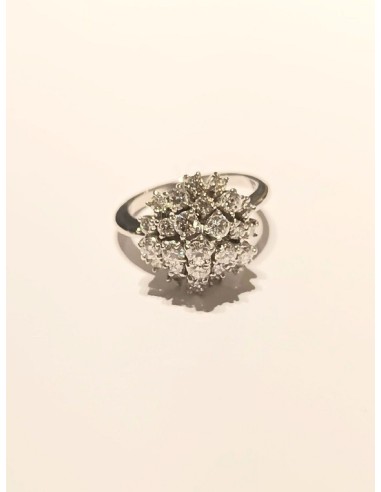 SORTIJA ROSETA ORO BLANCO Y DIAMANTES