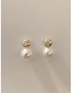 PENDIENTES ORO CON PERLAS TU Y YO 2