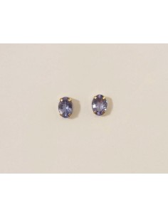 PENDIENTES ORO  AMATISTAS  2