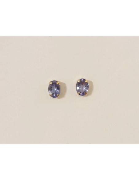 PENDIENTES ORO  AMATISTAS 