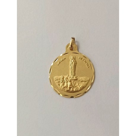 MEDALLA ORO VIRGEN DE FATIMA 19 MM 2.8GR