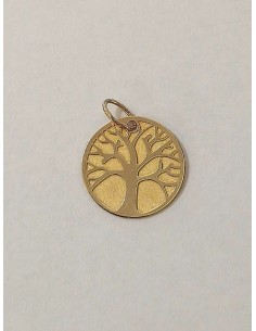 COLGANTE ORO AMARILLO ÁRBOL DE LA VIDA MATE 2