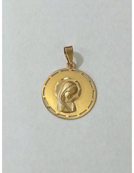 MEDALLA ORO VIRGEN NIÑA REDONDA