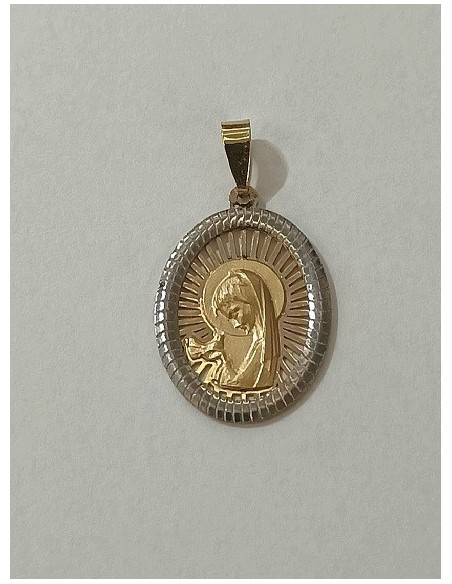 MEDALLA VIRGEN NIÑA BICOLOR