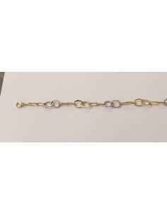 PULSERA ORO BICOLOR ESLABONES 2