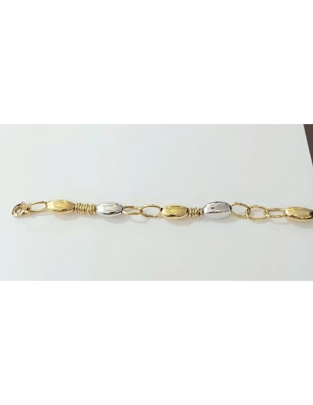 PULSERA ORO BICOLOR DATIL
