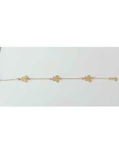 PULSERA ORO MARIPOSAS CON BOLITAS 2