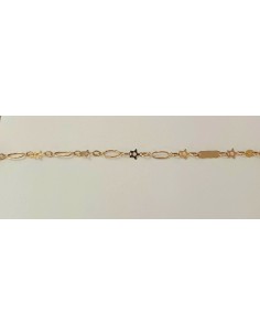 PULSERA ORO ESTRELLA CON CHAPA 2