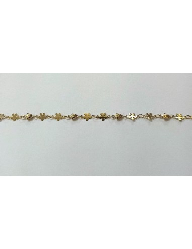 PULSERA ORO FLORES Y ESTRELLAS