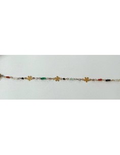 PULSERA NIÑA OR.AMARILLO CON PIEDRITAS DE COLORES 2