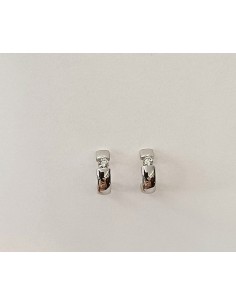 PENDIENTES ORO BLANCO Y DIAMANTES 2