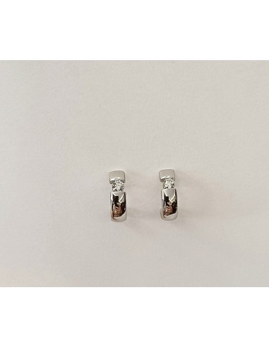 PENDIENTES ORO BLANCO Y DIAMANTES