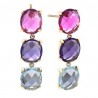 PENDIENTES P.DURAN CUARZOS MULTICOLOR