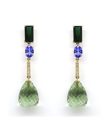 PEND.TURMALINA TANZANITA Y PRASIOLITA