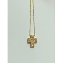 CRUZ ORO AMARILLO CON DIAMANTES