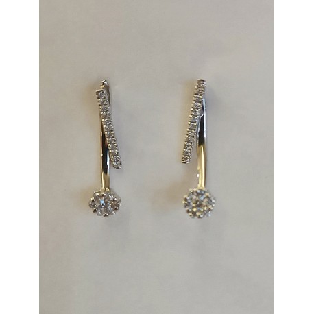 PENDIENTES OR.BCO CON DIAMANTES