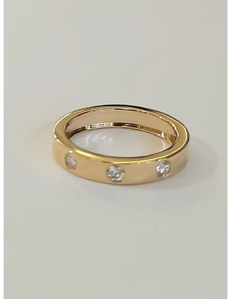 SORTIJA OR AMARILLO CON DIAMANTES