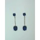 PENDIENTES OR BCO CON ZAFIROS Y BRILLANTES