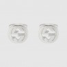 GEMELOS GUCCI INTERLOCKING G PLATA