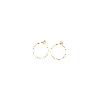 PENDIENTES ORO MAGIC WIRE ARO Y PERLAS