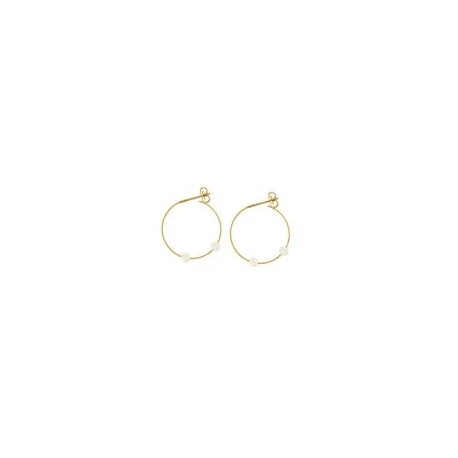 PENDIENTES ORO MAGIC WIRE ARO Y PERLAS