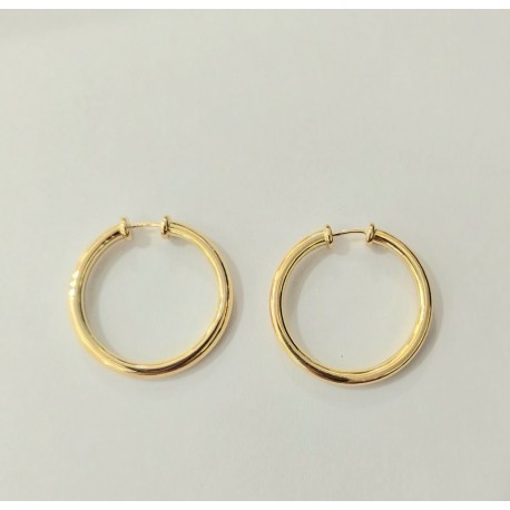 PENDIENTES ORO ARO DE 25MM