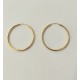 PENDIENTES ARO ORO 25MM TUBO