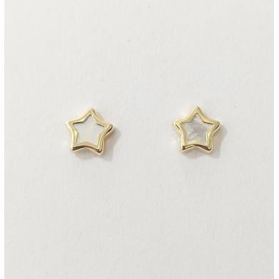 PENDIENTES ORO ESTRELLA NIÑA