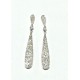 PENDIENTES LARGO ORO BLANCO Y DIAMANTES