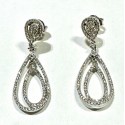 PENDIENTES ORO BLANCO Y BRILLANTES 