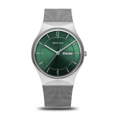 RELOJ BERING ESF.VERDE, MALLA MILANESA CON FECHA