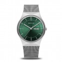 RELOJ BERING ESF.VERDE, MALLA MILANESA CON FECHA