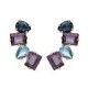 PENDIENTES PLATA CURVO CRISTALES