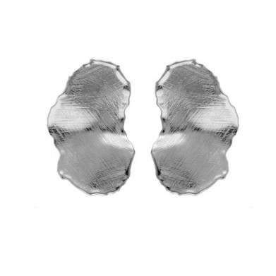 PENDIENTES V.CRUZ OVAL PLATA NEW YORK