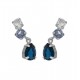 PENDIENTES V.CRUZ CORTO LAGRIMAS AZUL ILLUME