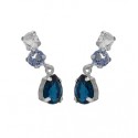 PENDIENTES V.CRUZ CORTO LAGRIMAS AZUL ILLUME