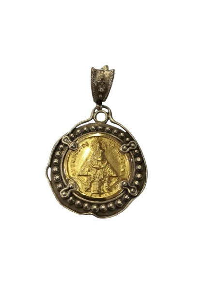 COLGANTE VIRGEN DE LA MONTAÑA PLATA Y BRONCE