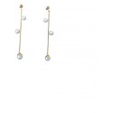 PENDIENTES ORO LARGOS CON PERLAS
