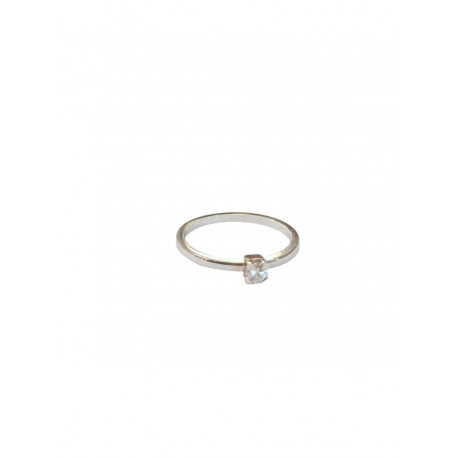 SOLITARIO ORO BLANCO CON DIAMANTE 4GARRAS