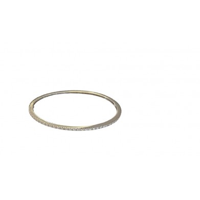 PULSERA ARO ORO BL Y CIRCONITAS