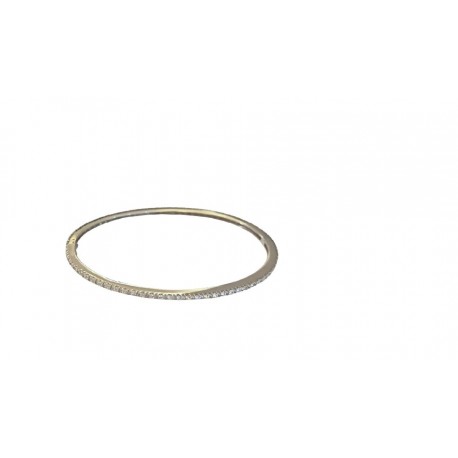 PULSERA ARO ORO BL Y CIRCONITAS