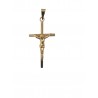 CRUZ ORO CUADRADA CON CRISTO